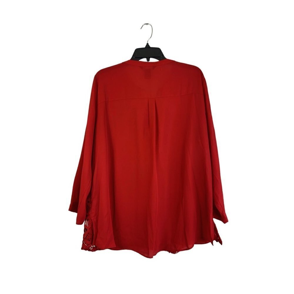Investments II Women's Rocking Red Blouse - Picture 2 of 6